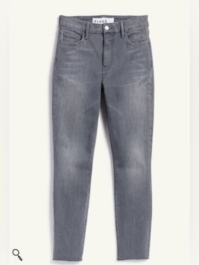 Frank and Eileen Sligo Gray Skinny Ankle Jeans Size 30 Mid Rise Raw Hem Cropped
